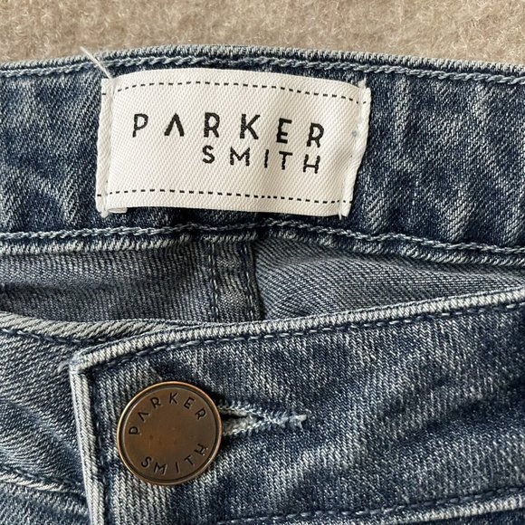 Parker Smith Jeans Womens 30 Skinny Ankle Crop Stretch Raw Hem Denim Pants - Picture 4 of 12